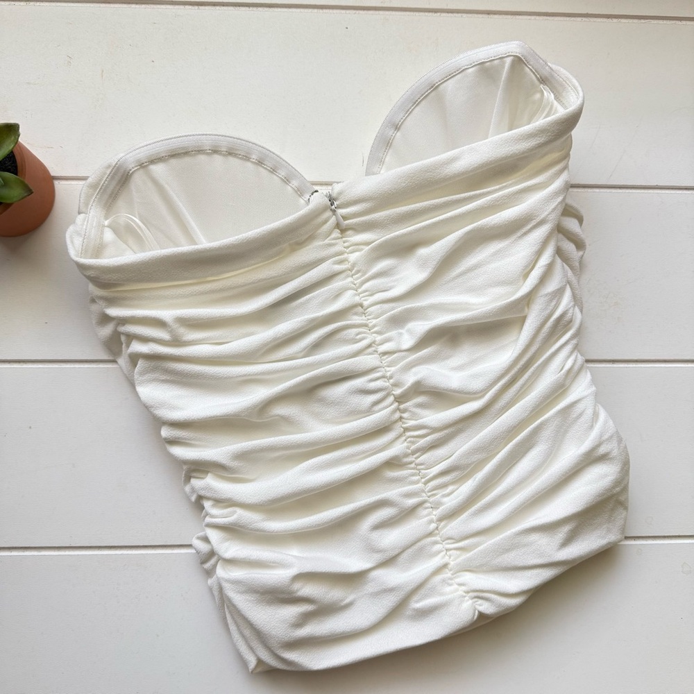 White Strapless Top - Picture 2 of 7